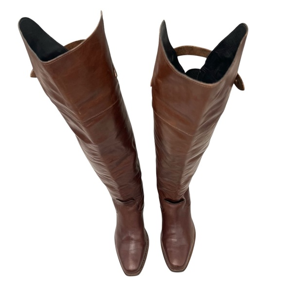 Rag & Bone Pearce Brown Leather Over the Knee Riding Boots Womens US 8.5 EU 38.5 - Picture 4 of 14
